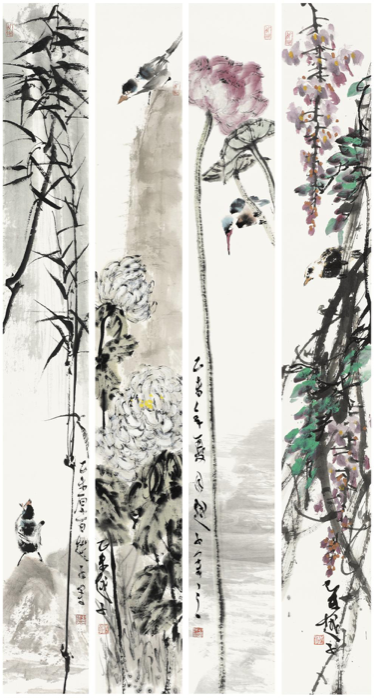 金陵文交中心挂牌众筹项目《白石精神》中陆越子花鸟作品 于扬州瘦